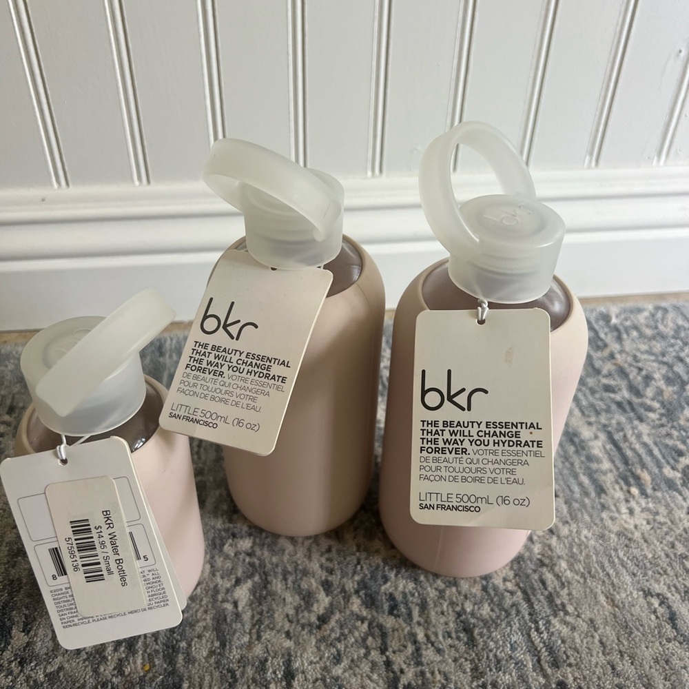 bkr Blush Pink Water Bottle Trio